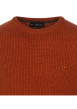 Thumbnail Pull orange uni avec une coupe droite, un col rond et à manches longues - Image 3