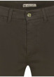 Thumbnail Pantalon chino en coton kaki uni avec une coupe ajustée et des passants - Image 3
