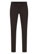 Thumbnail Pantalon Chino en coton marron uni avec une coupe ajustée et une poche gousset
