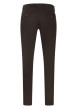 Thumbnail Pantalon Chino en coton marron uni avec une coupe ajustée et une poche gousset - Image 2