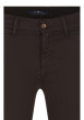 Thumbnail Pantalon Chino en coton marron uni avec une coupe ajustée et une poche gousset - Image 3