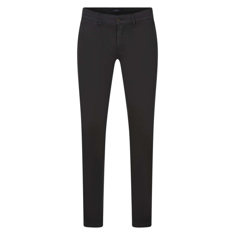 Lcdn - Pantalon Chino En Coton Anthracite Effet Nid D'abeille à Coupe Droite - Anthracite