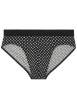 Thumbnail Slip Fortaleza noir à imprimé trèfles et pois avec logo brodé sur la taille élastiquée