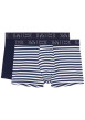 Thumbnail Lot de 2 boxers classique Christofer en coton marine avec nom de la marque brodé à la taille