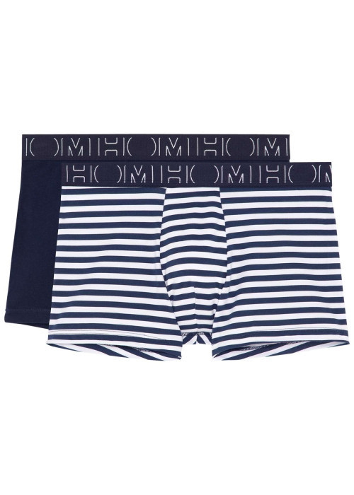 Lot de 2 boxers classique Christofer en coton marine avec nom de la marque brodé à la taille