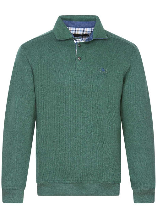 Pull vert uni Grande Taille coupe droite col...