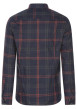 Thumbnail Chemise en coton marine à carreaux avec une coupe droite et col américain - Image 3