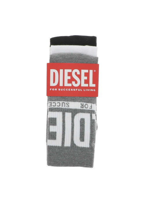 Chaussettes hautes multicolores imprimées avec le nom de la marque