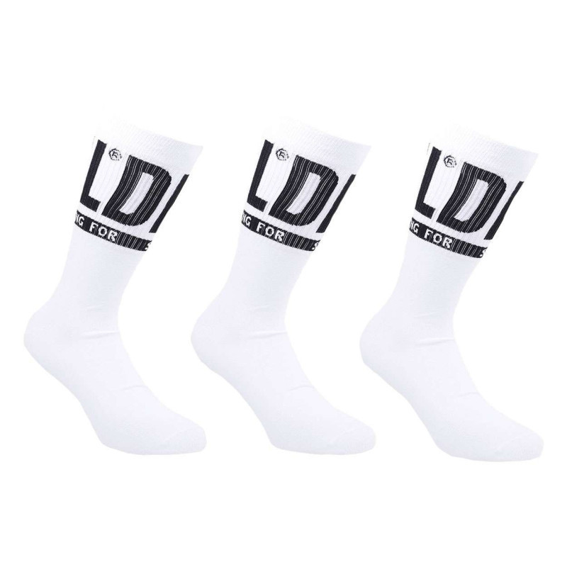 Diesel - Lot De 3 Paires De Chaussettes Hautes Blanches Unies En Coton Mélangé - Blanches Diesel - Lot De 3 Paires De Chaussettes Hautes Blanches Unies En Coton Mélangé - Blanches