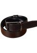Thumbnail Ceinture en cuir noire unie gravé sur l'extrémité