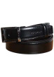 Thumbnail Ceinture en cuir noire unie gravé sur l'extrémité - Image 3