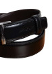 Thumbnail Ceinture en cuir noire unie gravé sur l'extrémité - Image 4