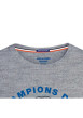 Thumbnail T-shirt col rond en coton gris chiné avec tête de mort floquée sur le thème de la coupe du monde - Image 3
