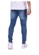 Thumbnail Jean bleu en coton effet délavé avec une coupe slim et une taille Intermédiaire - Image 3