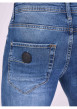 Thumbnail Jean bleu en coton effet délavé avec une coupe slim et une taille Intermédiaire - Image 8
