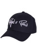 Thumbnail Casquette noire unie en coton à visière courbée et à logo brodé en blanc