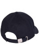 Thumbnail Casquette noire unie en coton à visière courbée et à logo brodé en blanc - Image 2