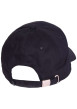 Thumbnail Casquette noire unie en coton à visière courbée et à logo brodé en blanc - Image 5