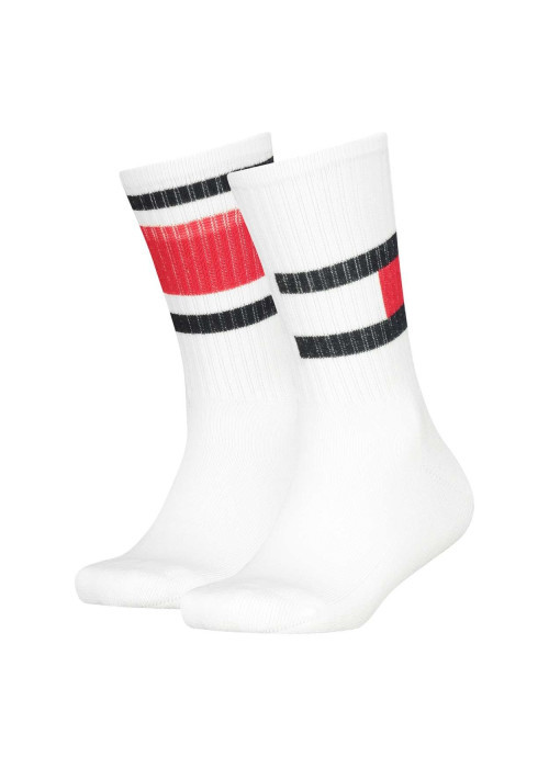 Lot de 2 paires de chaussettes hautes en coton mélangé blanches unies