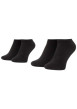 Thumbnail Lot de 2 paires de chaussettes basses en coton mélangé noires unies