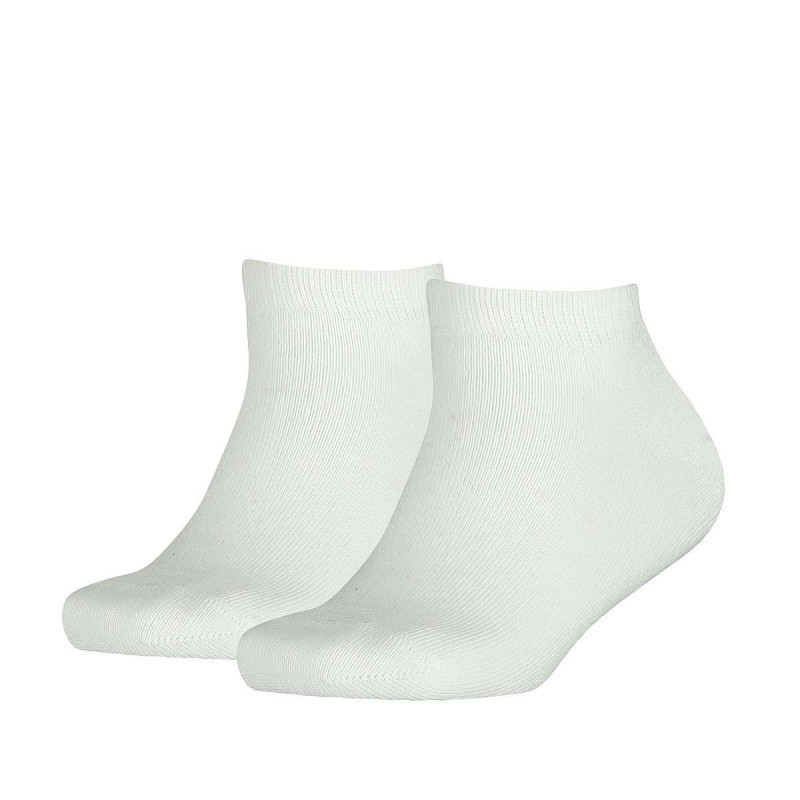 Tommy Hilfiger - Lot De 2 Paires De Chaussettes Basses En Coton Mélangé Blanches Unies - Blanc