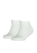 Thumbnail Lot de 2 paires de chaussettes basses en coton mélangé blanches unies