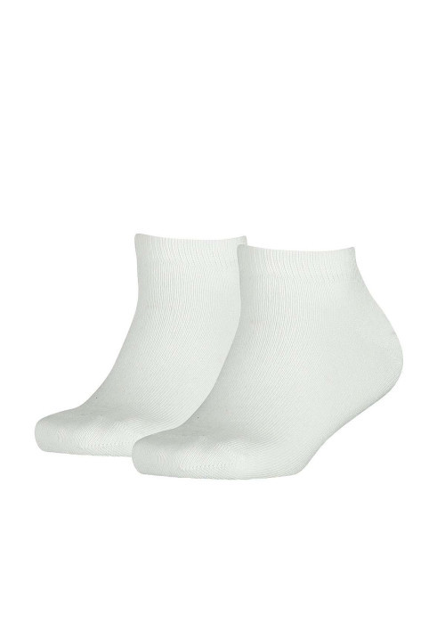 Lot de 2 paires de chaussettes basses en coton mélangé blanches unies