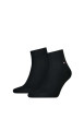 Thumbnail Lot de 2 paires de chaussettes basses Grande Taille noires en coton mélangé unies