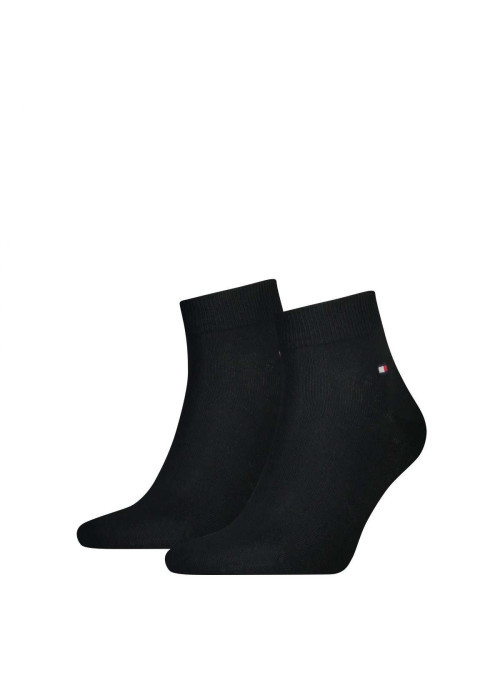 Lot de 2 paires de chaussettes basses Grande Taille noires en coton mélangé unies
