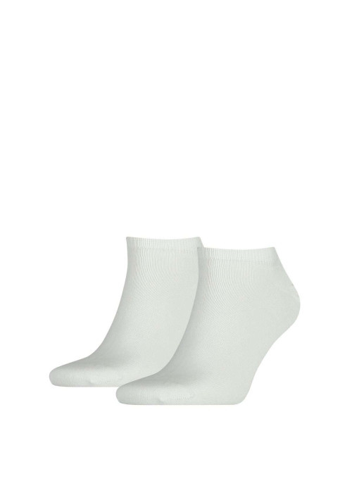 Lot de 2 paires de chaussettes basses Grande Taille blanches en coton mélangé unies