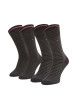 Thumbnail Lot de 2 paires de chaussettes hautes en coton mélangé anthracite unies avec une coupe haute et des rayures - Image 2