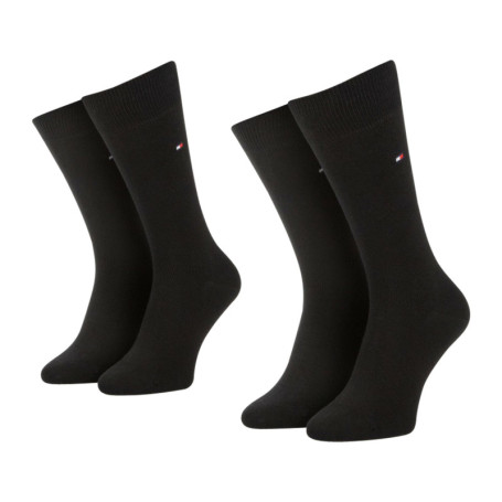 Lot de 2 paires de chaussettes hautes noires en...