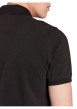 Thumbnail Polo en coton noir avec une fermeture boutonnée et logo iconique - Image 3