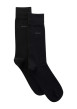 Thumbnail Lot de 2 paires de chaussettes hautes en coton mélangé noires unies - Image 4
