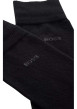 Thumbnail Lot de 2 paires de chaussettes hautes en coton mélangé noires unies - Image 5