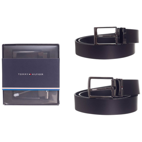 Coffret de ceinture en cuir noire unie