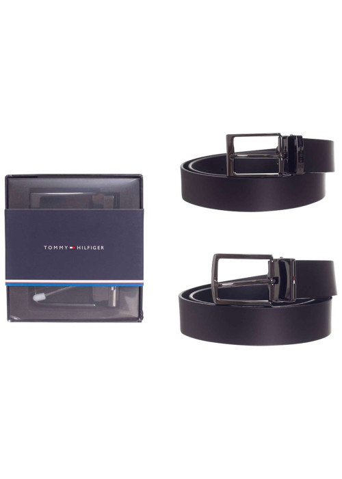 Coffret de ceinture en cuir noire unie