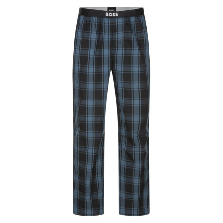 Pantalon en coton noir à carreaux avec une...