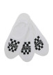 Thumbnail Lot de 3 paires de chaussettes basses blanches unies avec inscriptions en noir