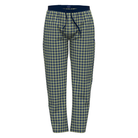 Pantalon pyjama en coton à carreaux sur fond...