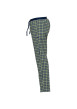 Thumbnail Pantalon pyjama en coton à carreaux sur fond marine, taille élastiquée à cordon - Image 3