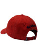 Thumbnail Casquette Dad Cap en coton rouge unie avec logo de la marque cousu en patch - Image 2