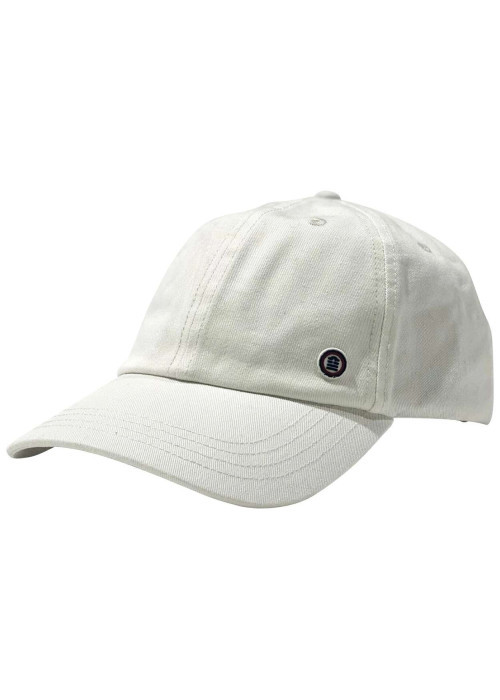 Casquette blanche unie avec le logo brodé