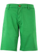 Thumbnail Bermuda en coton mélangé vert uni avec une coupe droite et taille Intermédiaire