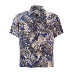 Chemise Homme Serge Blanco Grise En Coton - Taille L, Manches Courtes, Made In France (occasion TBE)
