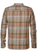 Thumbnail Chemise Regular Fit légère, coton motif Tartan orange et beige, à col français - Image 2
