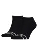 Thumbnail Lot de 2 paires de chaussettes basses en coton mélangé noires unies