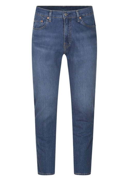 Jean 511™ Slim en coton bleu uni avec patch en cuir à l'arrière