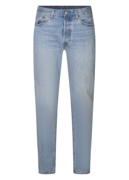 Jean 5 Poches 501® en coton indigo délavé à coupe regular fit ajustée