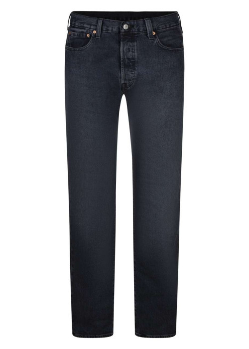 Jean 501 Levi's original en coton de couleur bleu uni et à coupe regular